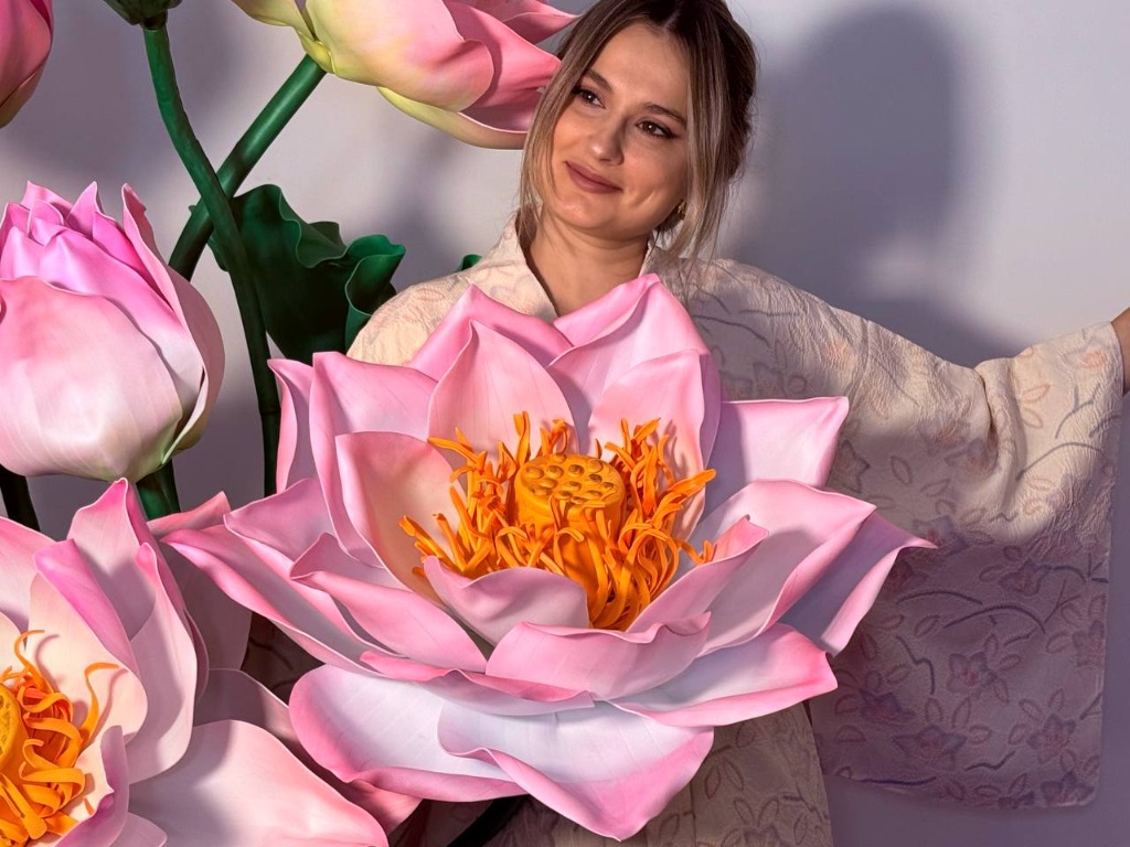 Fiore di loto gigante in gomma EVA