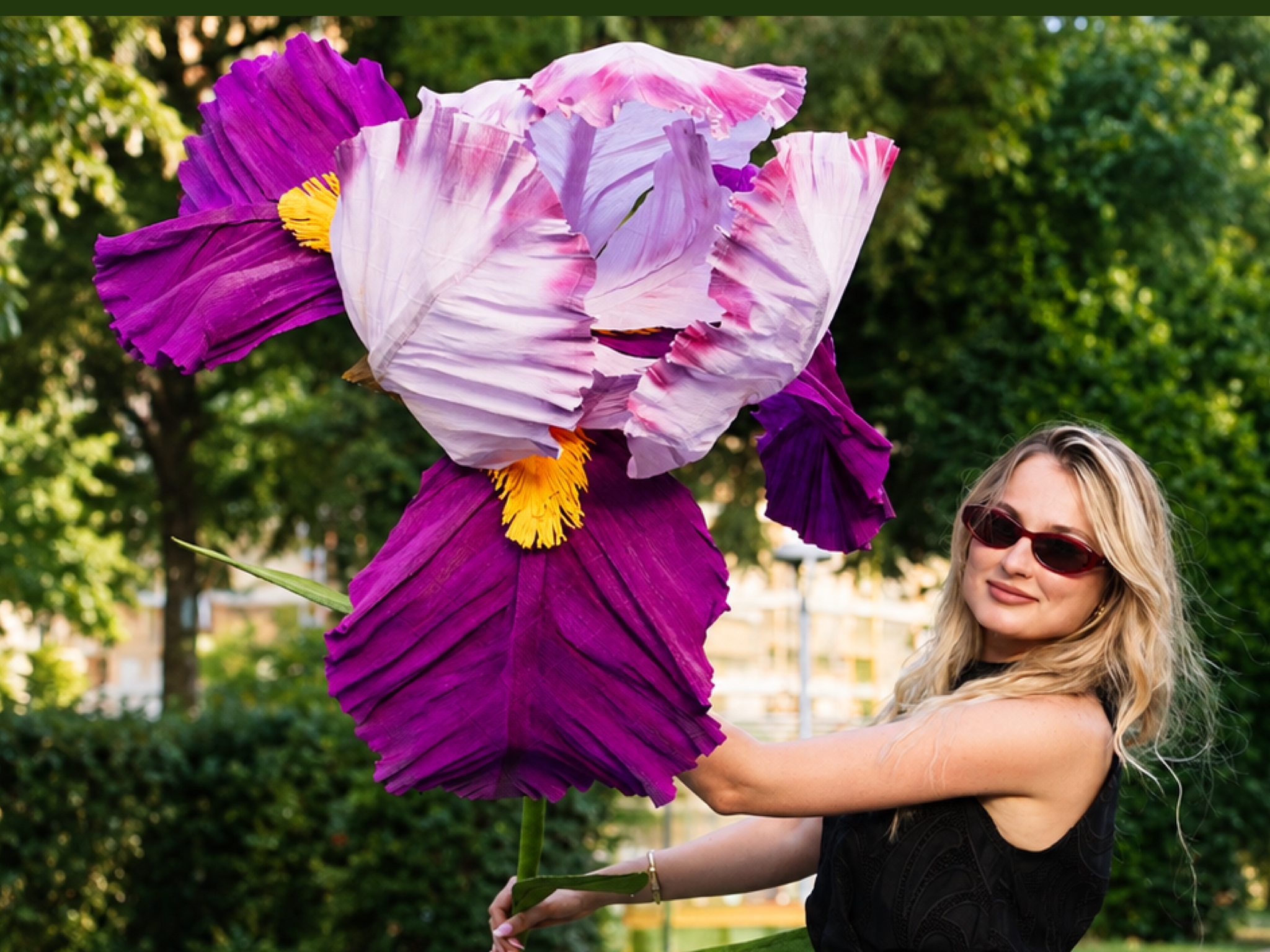 Iris gigante in carta crespa