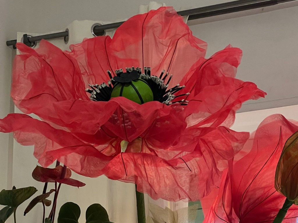 Papavero gigante in organza