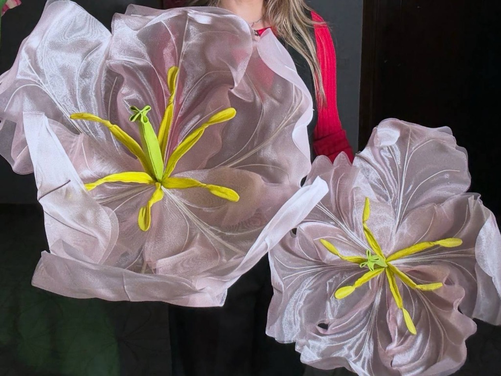 Tulipano gigante in organza